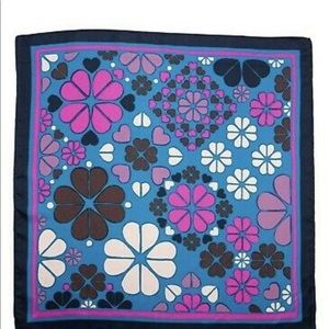 🧣KATE SPADE ♠️ Spade Clover Patchwork Hair Scarf/bandana